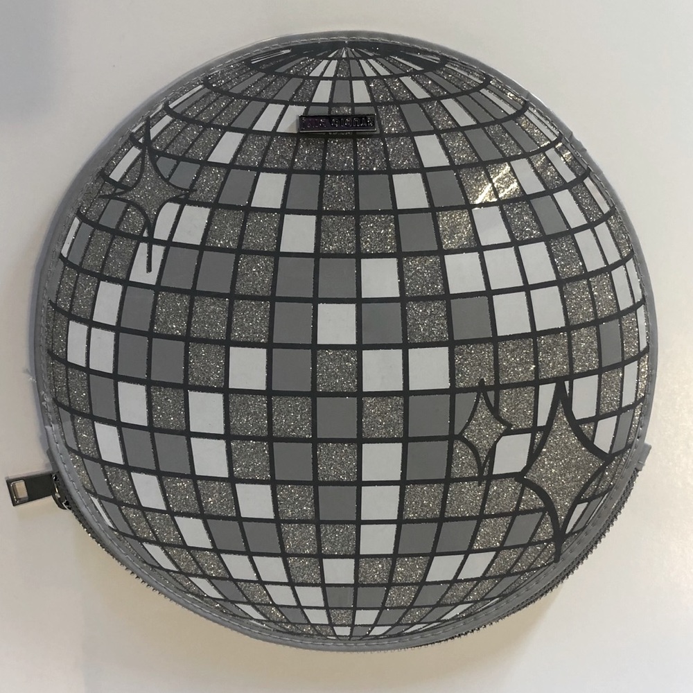 Studio DIY Disco ball clutch grey new without tags